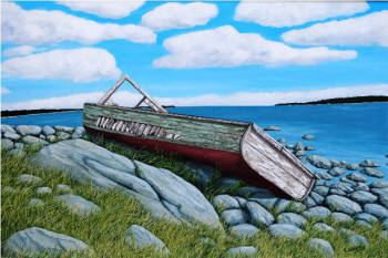 Last Call,  24  x  36  Acry;ic on canvas.  Currently on consignment to the Art Sales and Rental Gallery in Halifax