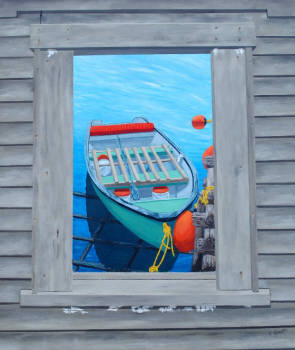 Panes & Sills: Ferryman's wicket, acrylic on canvas, 30  x 36  sold