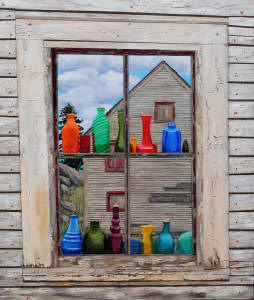 Panes & Sills: Hide & Seek by Tom Alway, acrylic on canvas 24