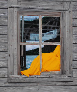 Panes & Sills: The Homecoming, acrylic on canvas, 36